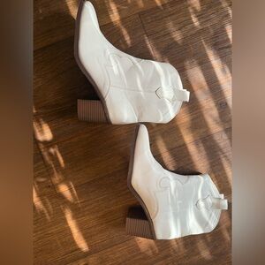 White Ankle Cowboy Boots